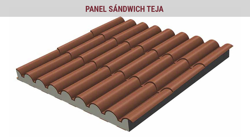PANEL TEJA ROJO
